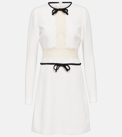 Shop Giambattista Valli Lace-trimmed Minidress In White