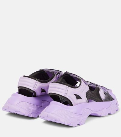 Shop Adidas By Stella Mccartney Tie-dye Sandals In Purple
