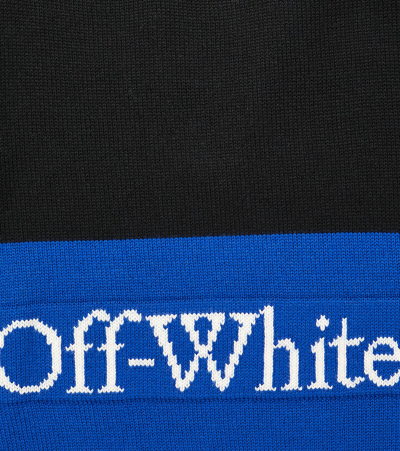 Off-white Intarsia-logo Colour-block Jumper In Black