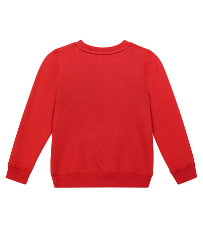 Shop Kenzo Logo Cotton-blend Jersey Sweatshirt In Red