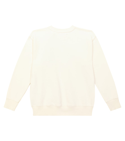 Shop Off-white Logo Cotton Jersey Sweatshirt In White