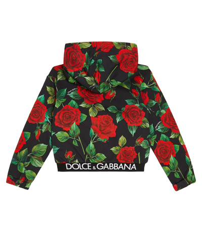 Shop Dolce & Gabbana Printed Zip-up Hoodie In Multicoloured