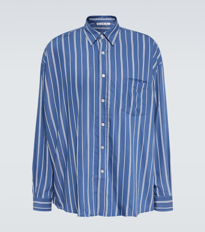 Shop Acne Studios Striped Shirt In Blue