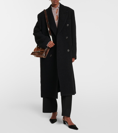 Shop Acne Studios Wool-blend Coat In Black