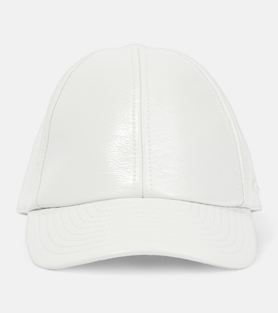 Shop Courrèges Classic Vinyl Baseball Cap In White