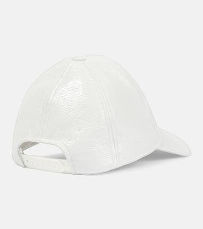 Shop Courrèges Classic Vinyl Baseball Cap In White