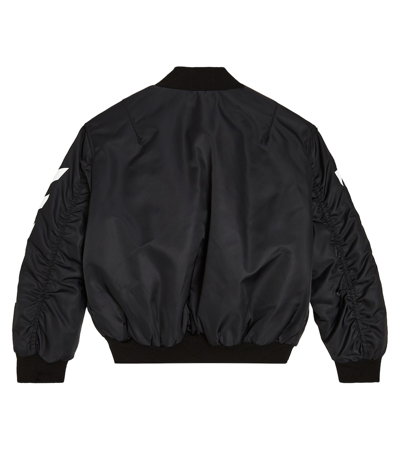 Shop Off-white Logo Bomber Jacket In Black