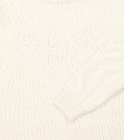 Balmain Wool, Silk, And Cashmere Sweater In Beige