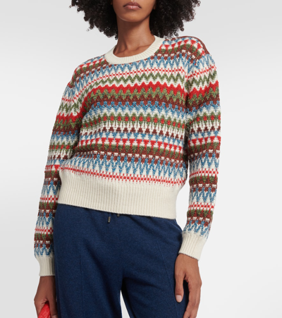 Shop Loro Piana Trujillo Jacquard Sweater In Multicoloured
