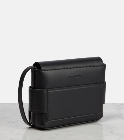 Shop Acne Studios Musubi Mini Leather Crossbody Bag In Black