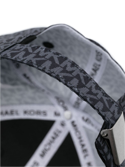 Michael Kors Monogram-jacquard Six-panel Cap In Black