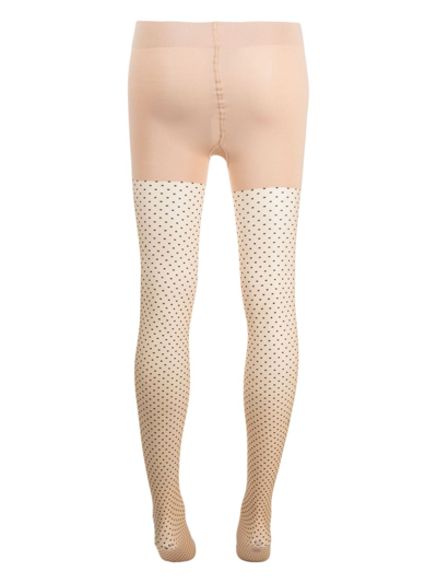 Wolford Control Dots Tights In Neutrals