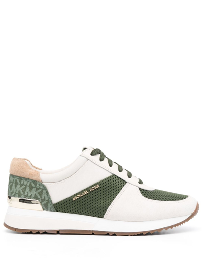 Shop Michael Michael Kors Allie Panelled Sneakers In Green