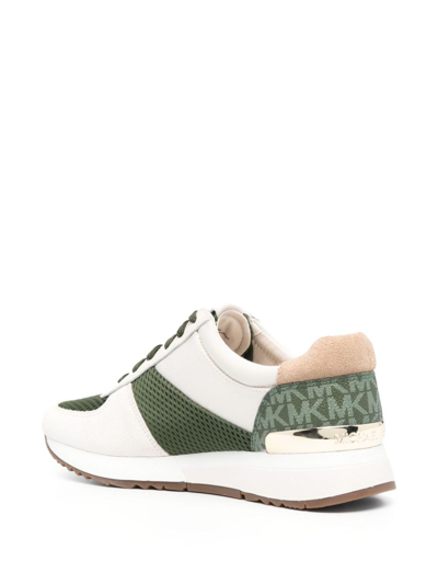 Shop Michael Michael Kors Allie Panelled Sneakers In Green