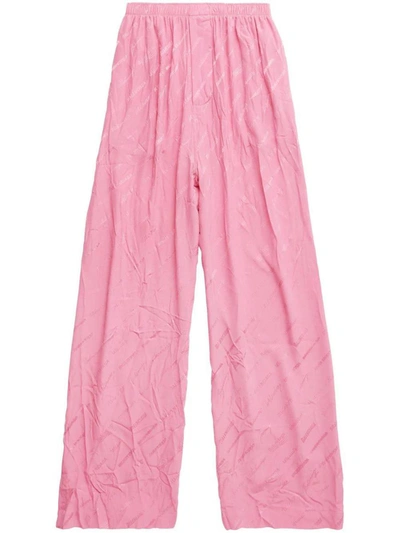 Shop Balenciaga Trousers In Pink