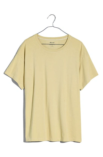 Shop Madewell Softfade Oversize Cotton T-shirt In Pale Lichen