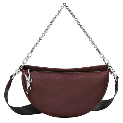 Shop Longchamp Sac Bandoulière S Smile In Prune