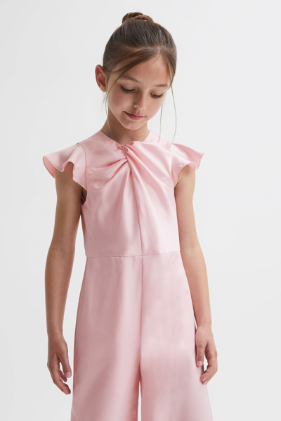 Shop Reiss Ally - Pink Senior Knot Detail Jumpsuit, Uk 11-12 Yrs