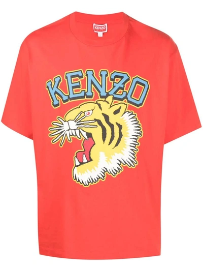 Shop Kenzo T-shirts And Polos In Medium Red