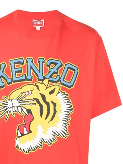 Shop Kenzo T-shirts And Polos In Medium Red