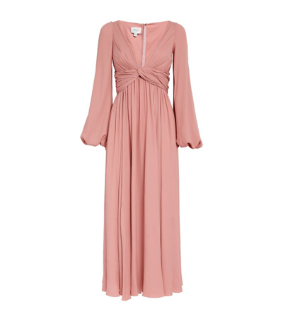Shop Giambattista Valli Twist-detail Maxi Dress In Pink