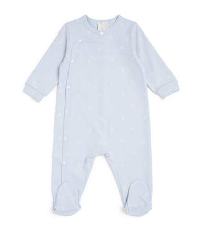 Shop Givenchy Kids Logo All-in-one (1-9 Months) In Blue