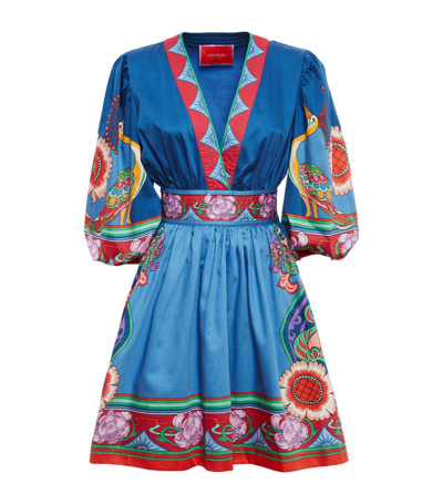 Shop La Doublej Margherita Mini Dress In Blue
