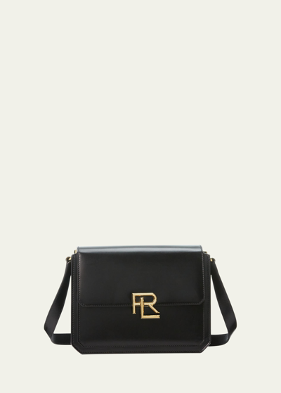 Shop Ralph Lauren Rl 888 Crossbody In Box Calfskin In Black