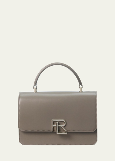 Shop Ralph Lauren Rl 888 Top Handle In Box Calfskin In Classic Light Gre