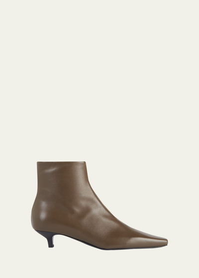 Shop Totême The Slim Ankle Boot In Ash 012