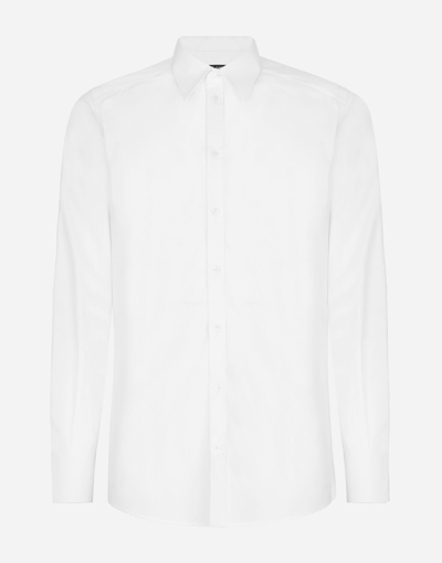 Shop Dolce & Gabbana Cotton Martini-fit Shirt In White