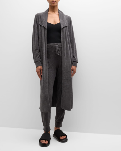 Shop Barefoot Dreams Cozychic Ultra Lite Open-front Cardigan In Carbon