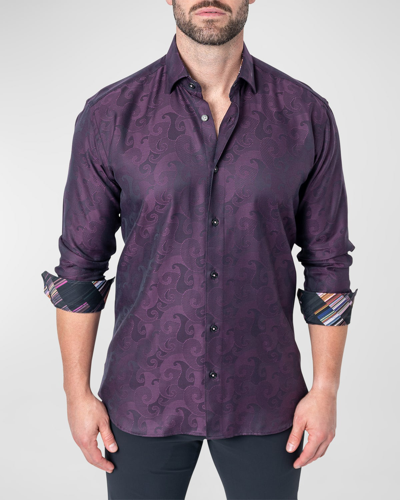 Shop Maceoo Men's Fibonacci Fall Sport Shirt In Purple