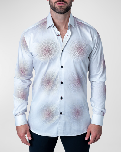 Shop Maceoo Men's Fibonacci Radius Sport Shirt In White