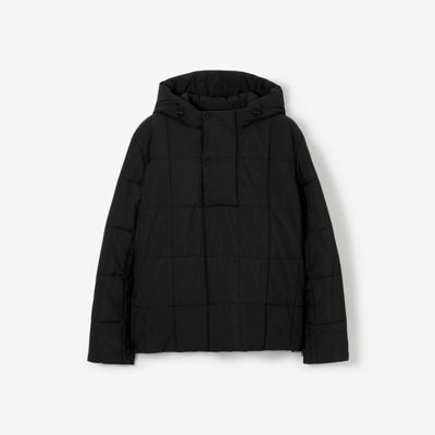 Shop Burberry Quilted Nylon Half-zip Jacket In Black