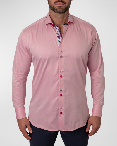Shop Maceoo Men's Einstein Raspberry Sport Shirt In Pink