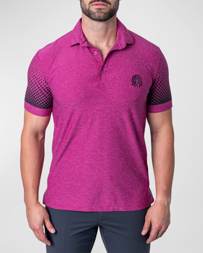Shop Maceoo Men's Mozart Stretch Polo In Pink