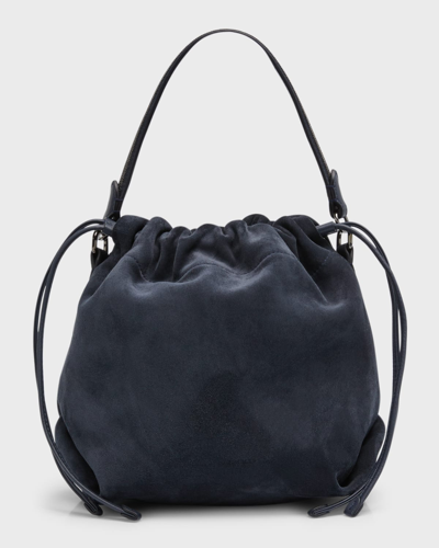 Brunello Cucinelli Drawstring-fastened Suede Bucket Bag