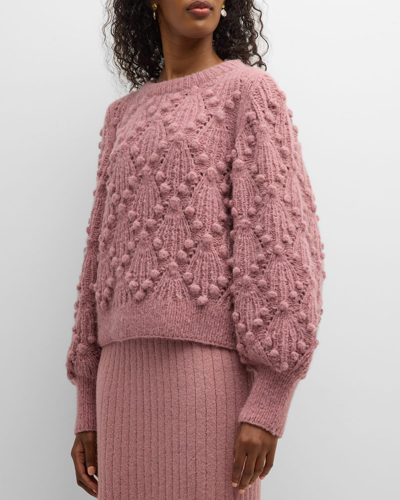 Shop Eleven Six Marisa Popcorn-stitch Wool Sweater In Mineral Pink