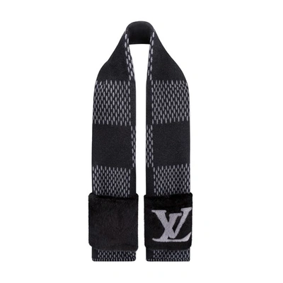 Louis Vuitton Damier Warm Oversized Scarf In Black