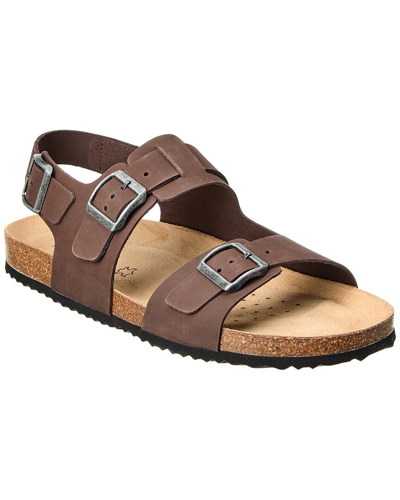 Shop Geox Ghita Leather Sandal In Brown