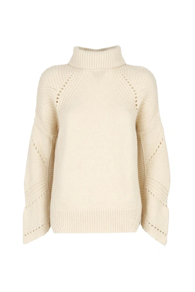Shop Ermanno Scervino Soft Turtleneck Sweater In White