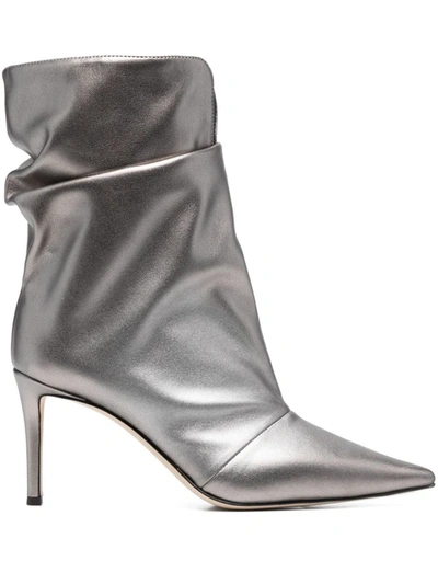Shop Giuseppe Zanotti Yunah Boots In Silver