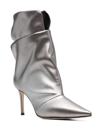 Shop Giuseppe Zanotti Yunah Boots In Silver