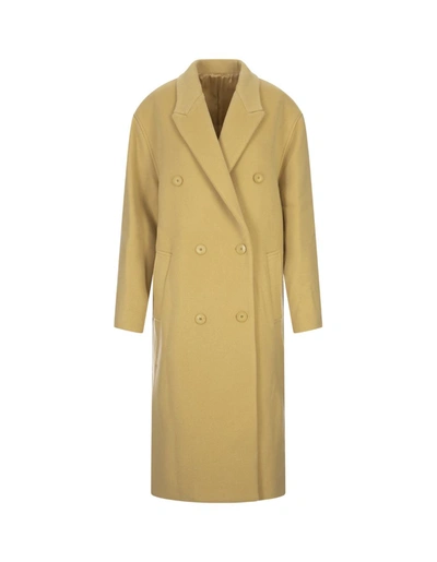 Shop Isabel Marant Efegozi Coat In Yellow