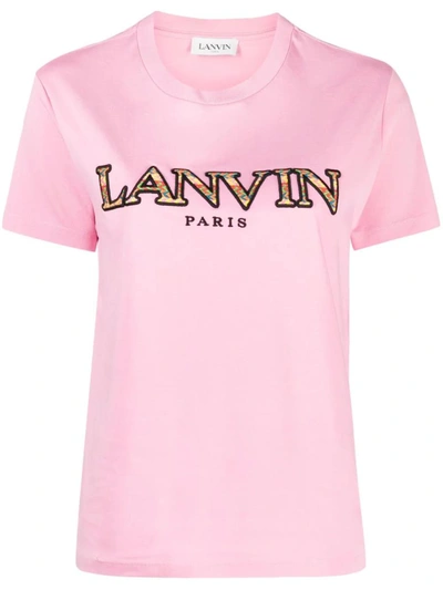 Shop Lanvin T-shirts And Polos In Peony Pink