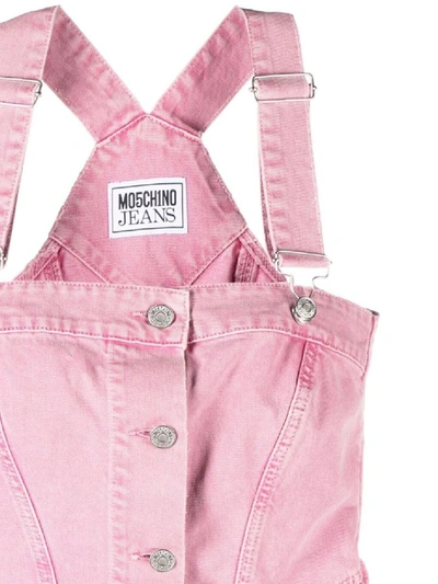 Shop Moschino Jeans Top In Pink