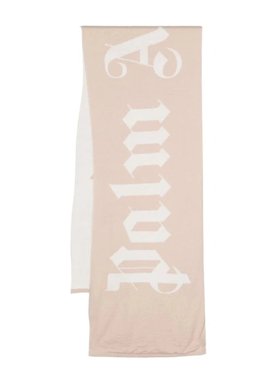 Shop Palm Angels Scarfs In Beige Off