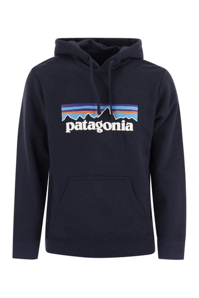 Shop Patagonia Cotton Blend Hoodie In Blue