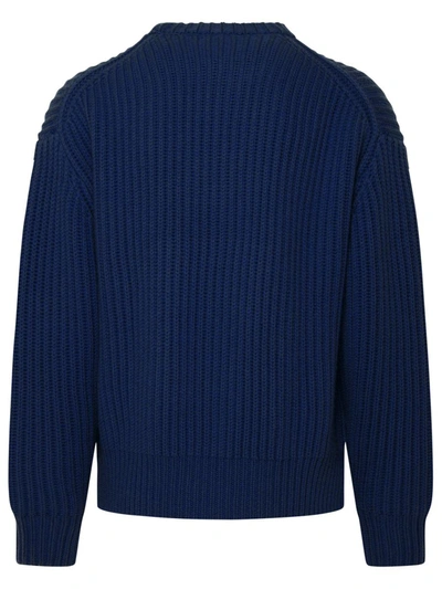 Shop John Elliott Sweater In Blue Cashmere Blend